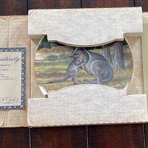 Bradford Exchange W. S. George The Bridled Wallaby Cira 1990 Collector's Plate